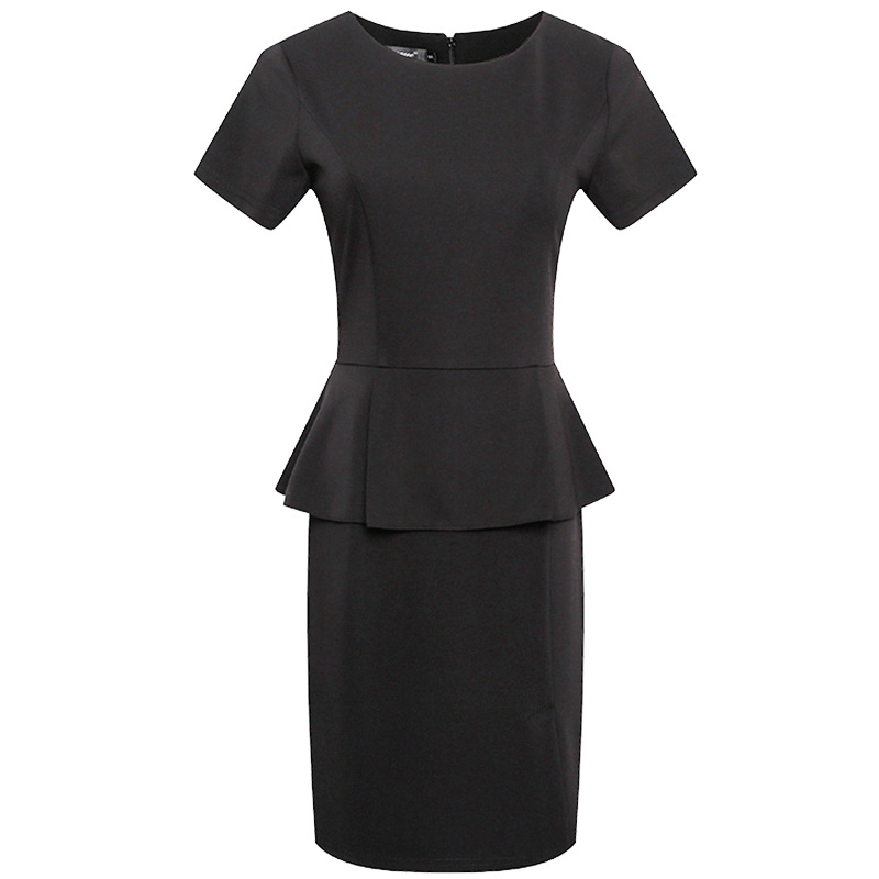 Summer Temperament Short Sleeve Slimming False Two-piece Dress