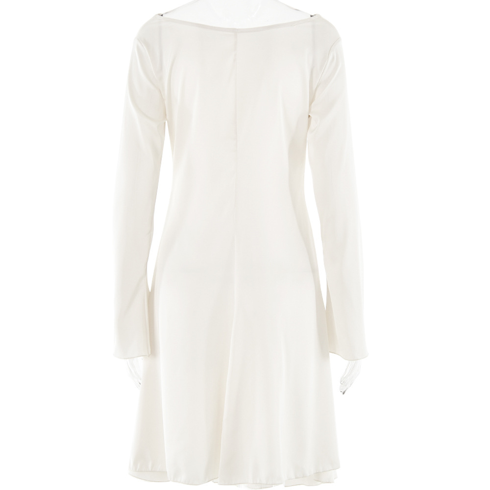 Title 6, Round Neck Tied Long Sleeves Dress