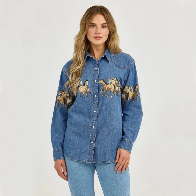 Retro Denim Lapel Denim Jacket Blue - Shop at LoveMi