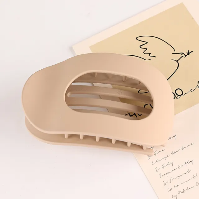 Elegant Duckbill Female Back Head Updo Large Size Shark Clip Milk Tea Color - Shop at LoveMi