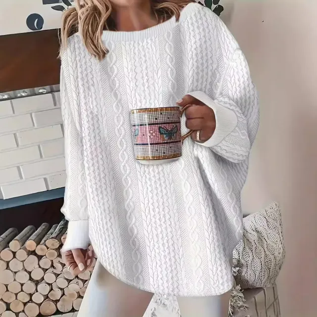 Autumn And Winter Lazy Loose Pullover Sweatershirt White - Shop at LoveMi