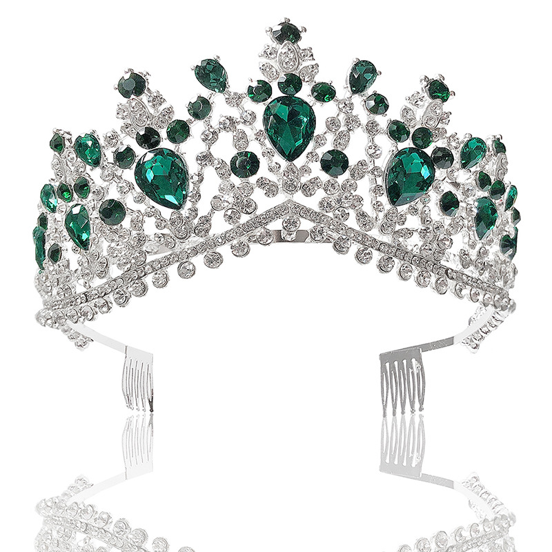 Baroque Bridal Crown Headdress Rhinestone Princess Formal Dress Accessories — foto 8
