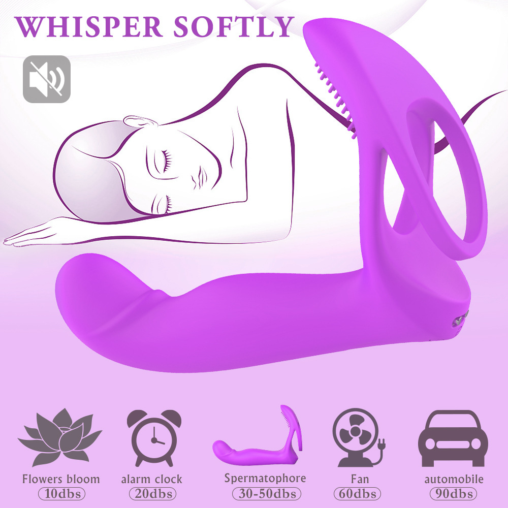 Double-layer Sperm Locking Prostate Massager For Men And Women Remote Control Double Plug Horseshoe Ring - Image 8