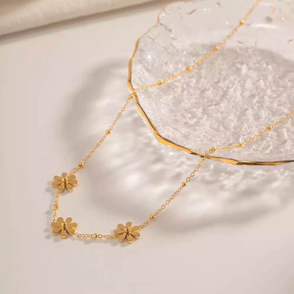 SUNFLOWER Little Daisy Necklace Women's Simple Fashion