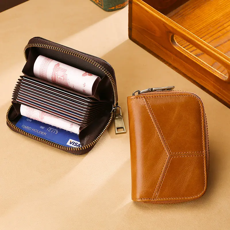 Soft Top-Grain Leather Multifunctional Coin Purse