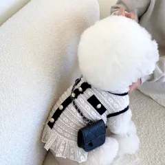 Classic Style Pet Skirt Small Dog Summer Clothes - White - View 1
