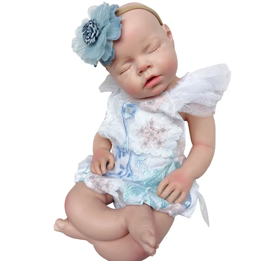All-silicone Reborn Baby Doll, Soft And Stretchy Toy