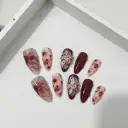 Blooming Hand-painted Three-dimensional Carved Mid-length Manicure Wear Nail view 5