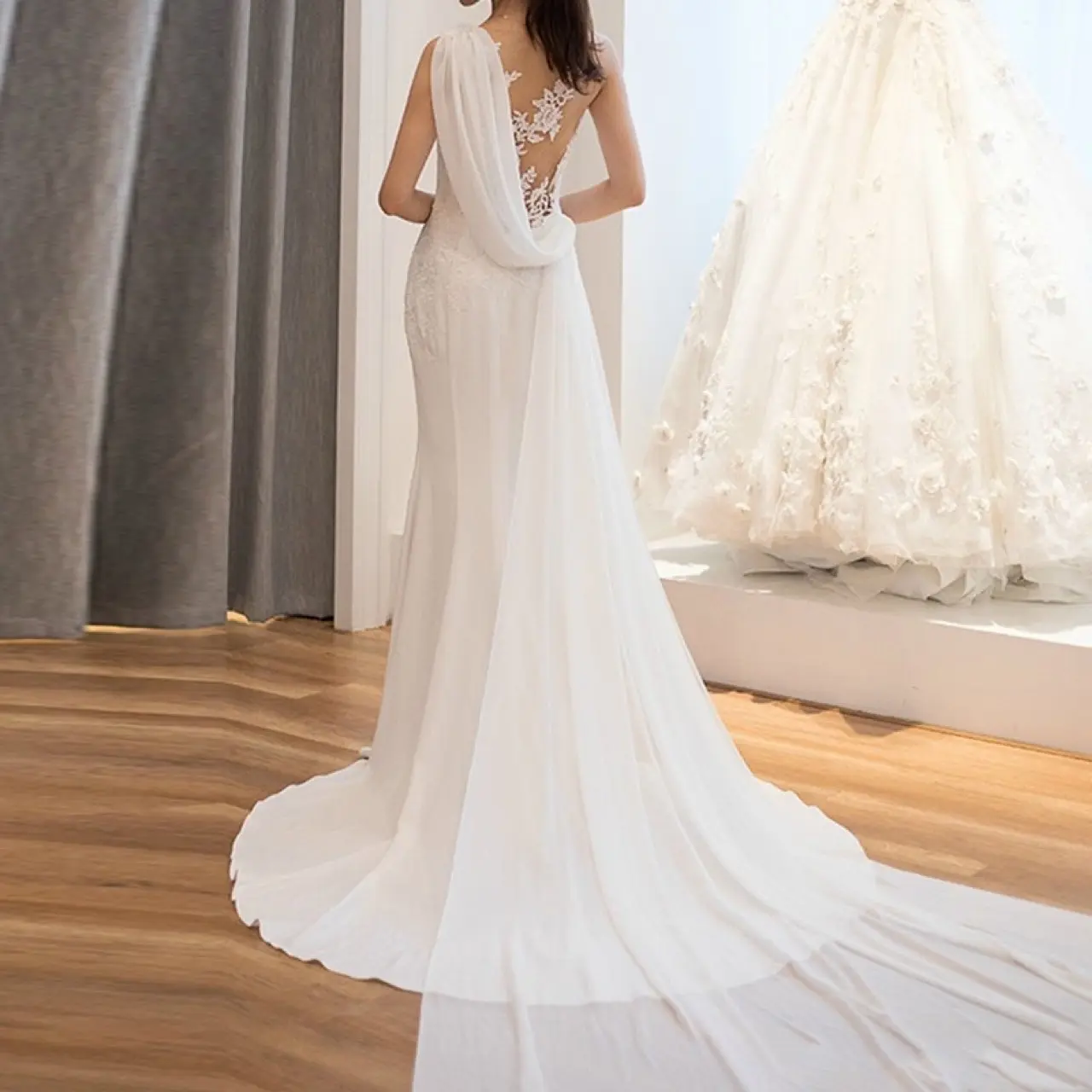 Mid-waist Dream See-through Super Fairy Light Wedding