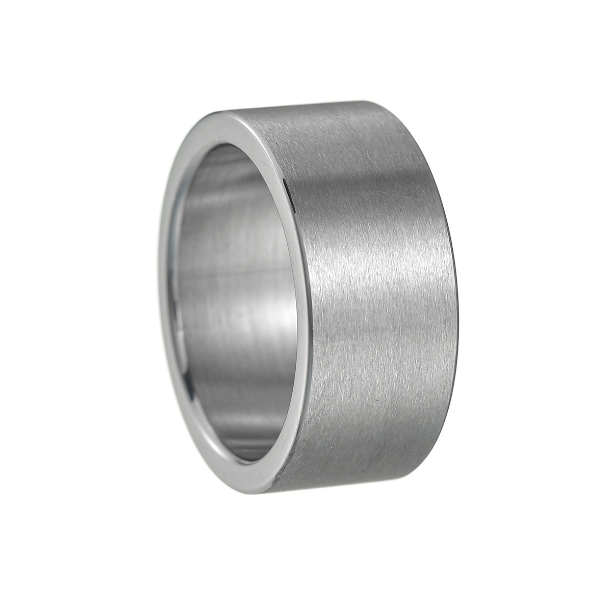 Simple Titanium Steel Big Ring Matte Distressed