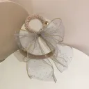 White Circle Gray Ribbon