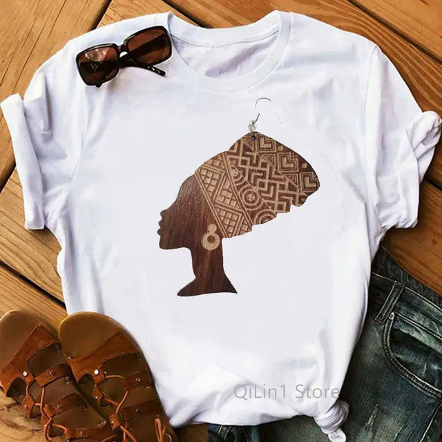 Large Size Women's Spring Clothing Short Sleeve T shirt Printed Retro A02714 - Shop at LoveMi