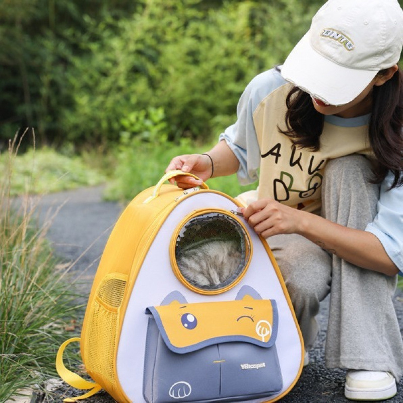 Creative Cheese Cat Bag Shoulder Pet Bag Portable For Going Out