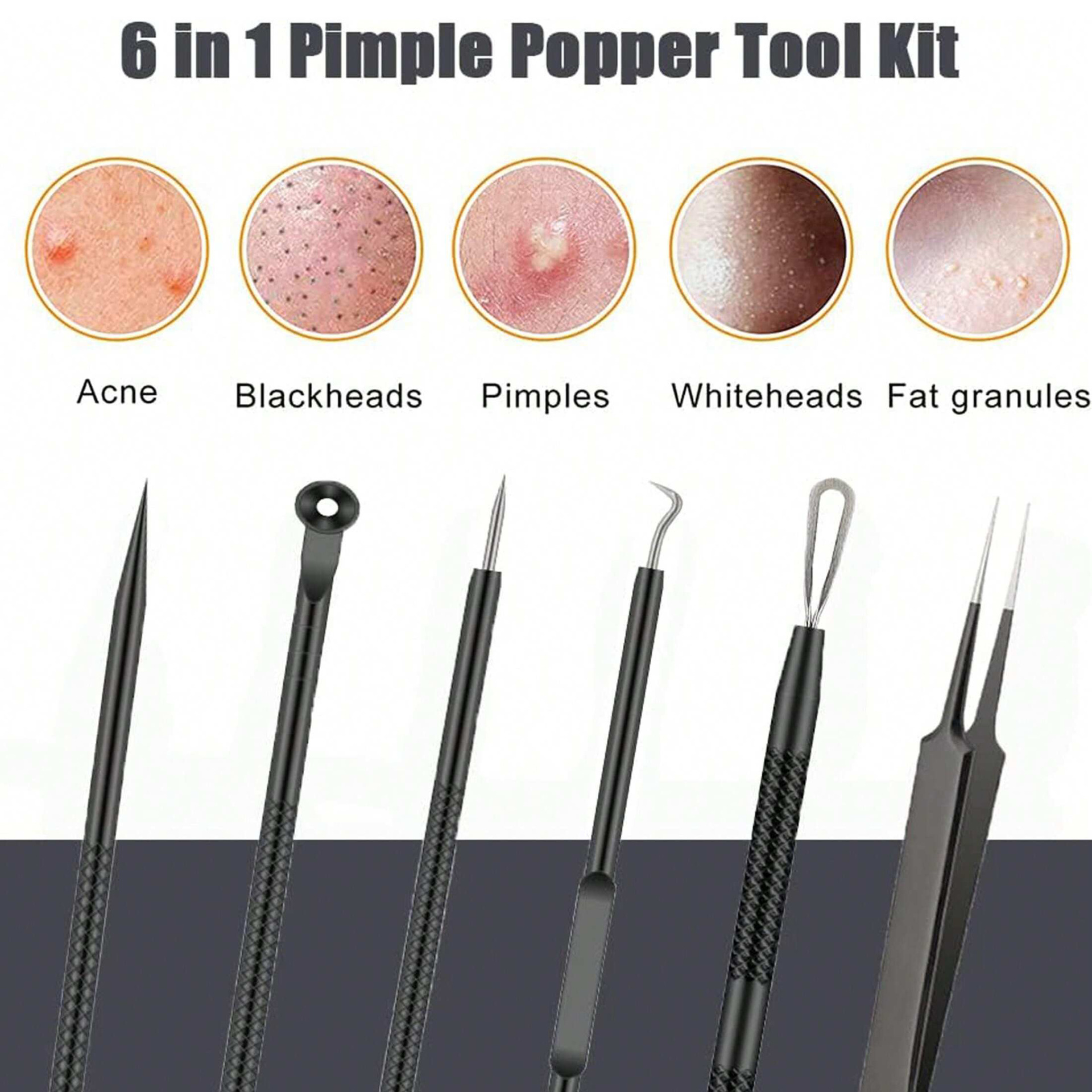 Stainless Steel Cell Tweezer Pimple Pin Sets