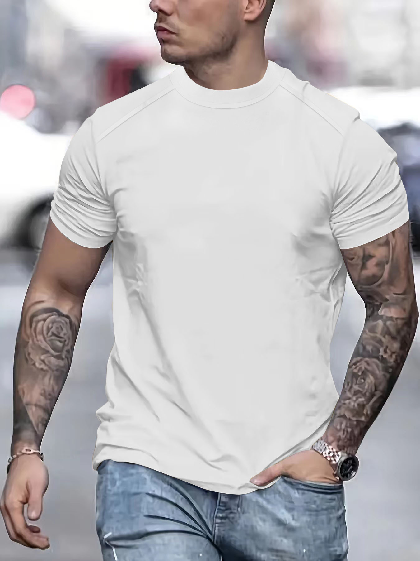 Title 11, T-Shirt Crew Neck Casual Trendy Tops für einen ...