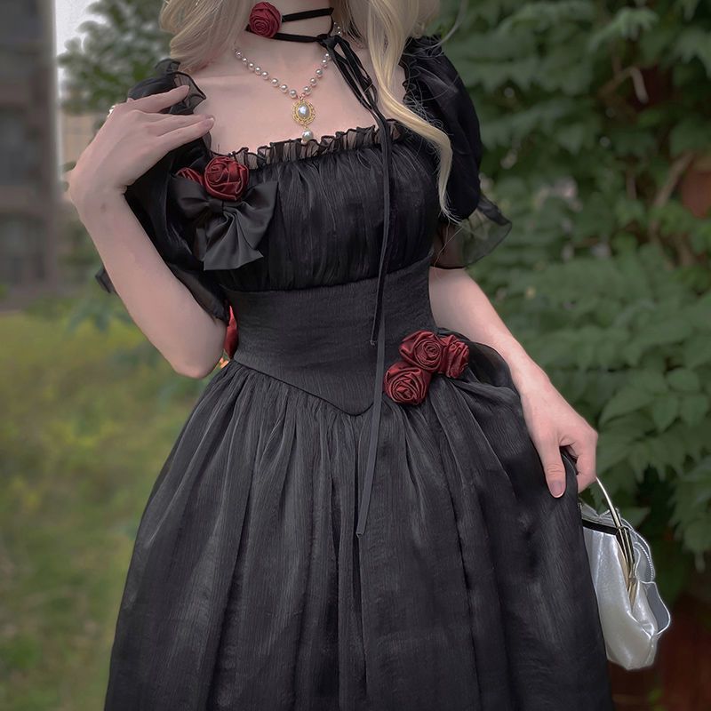 Black With Corsage