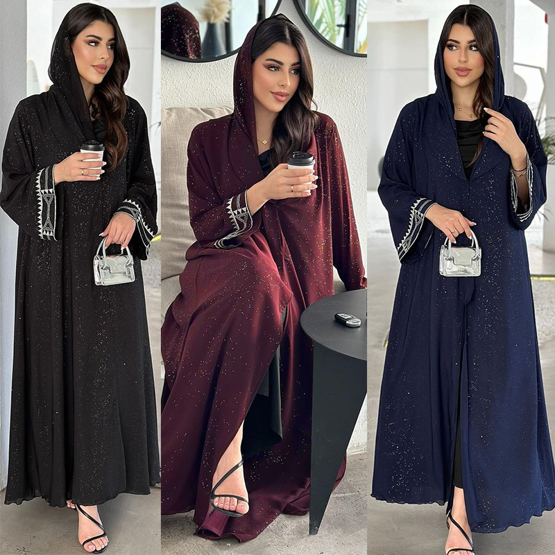 Title 8, Muslim Modest Womens Arab Abaya Cardigan Robe,...