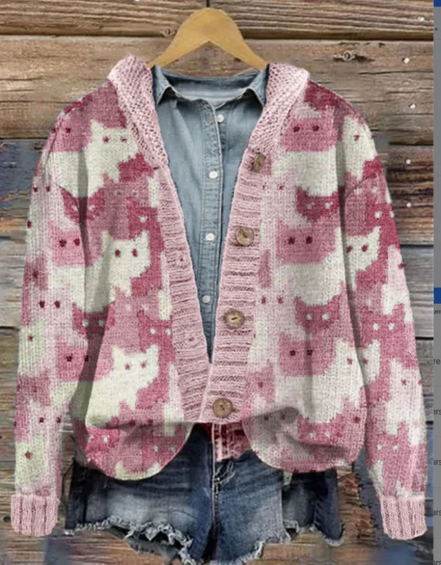 3D Digital Printing Cardigan Knitted Coat Women's Clothing Hzl202430287 5Xl - Shop at LoveMi