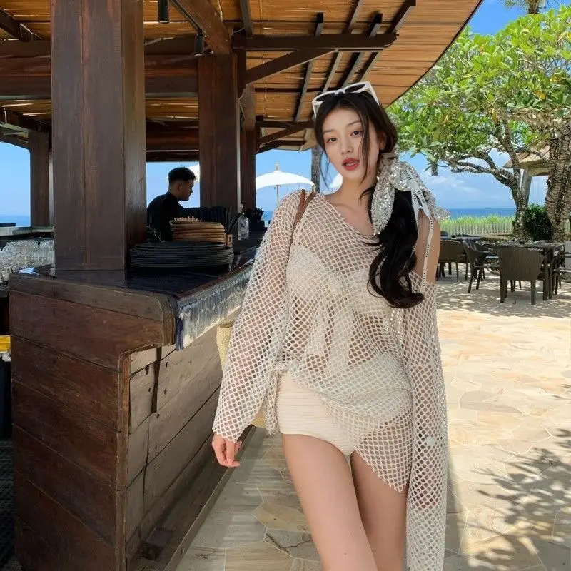 Fishnet Cover-Up Lingerie-Style Resort Swimsuit