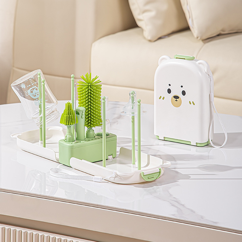 Portable Baby Bottle Brush Cleaning Set