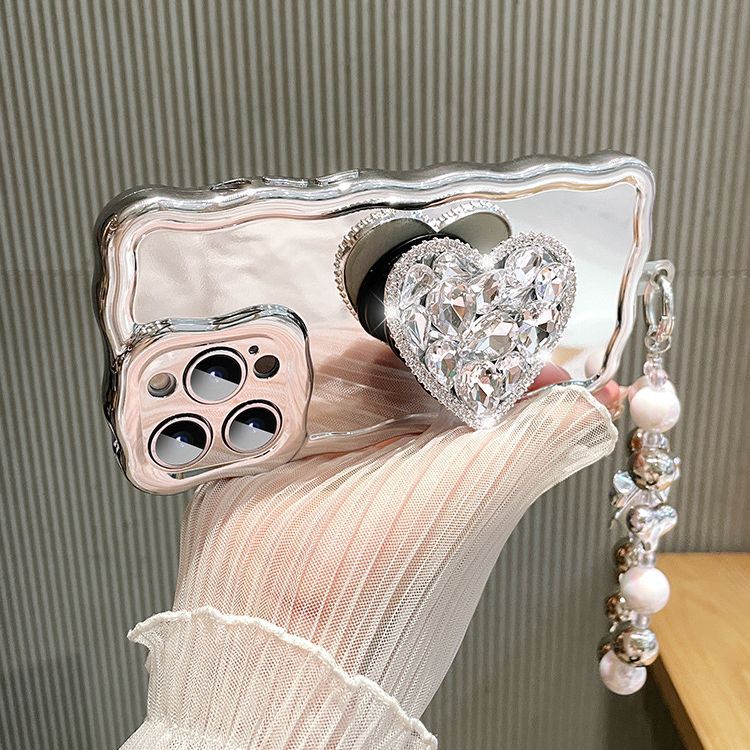 Silver Mirror Lanyard Rhinestone Bracket - Image 10