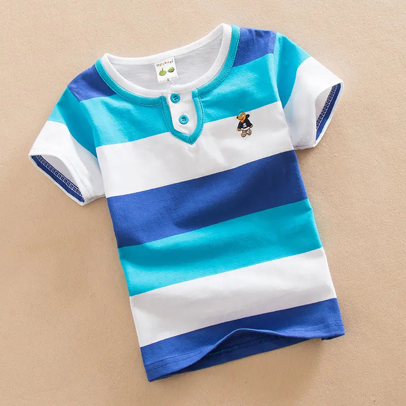 Summer Cotton Crew-Neck Short-Sleeve T-Shirt Childrens Clothing