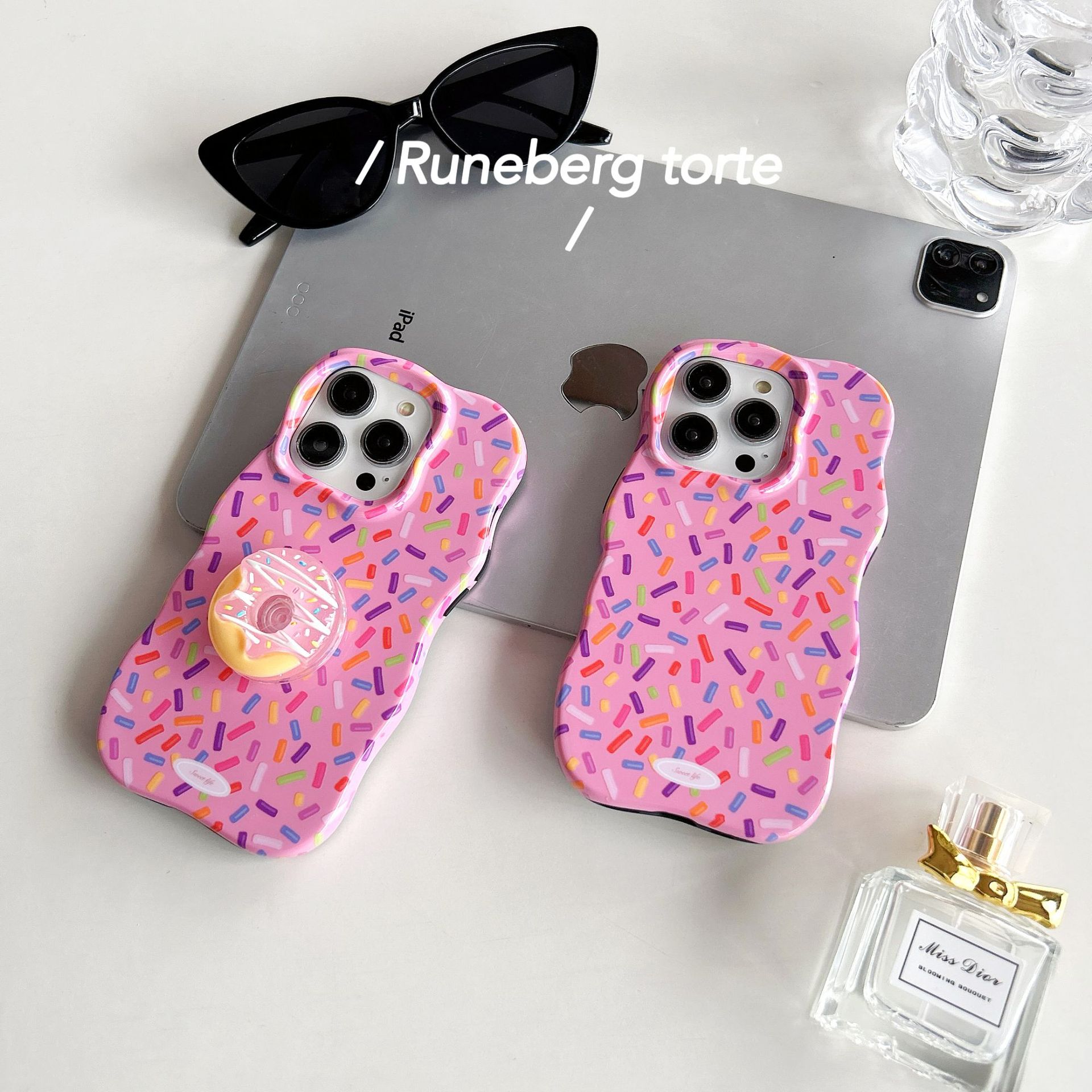 Title 2, Mode Macaron kleur donut beugel telefoonhoesje