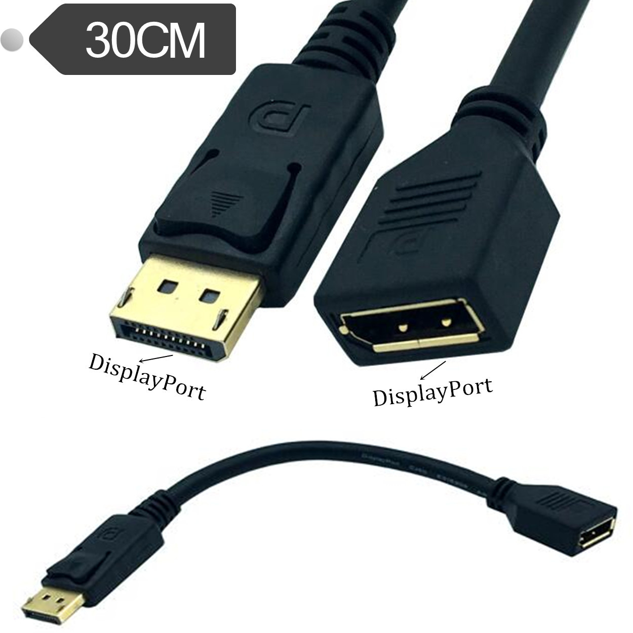DP Male To Female Extension Cable Displayport HD Adapter Cable Display Connection Line