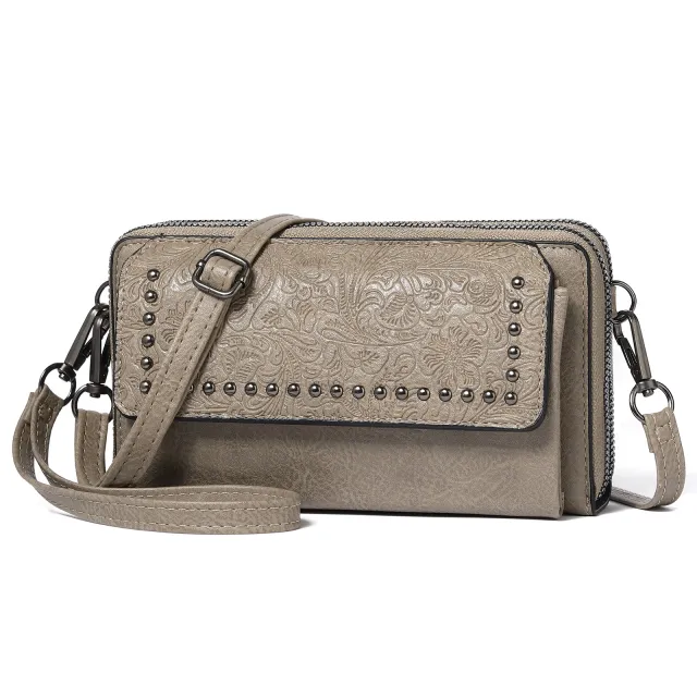 Large Capacity Embossed Mini Crossbody Bag Khaki - Shop at LoveMi
