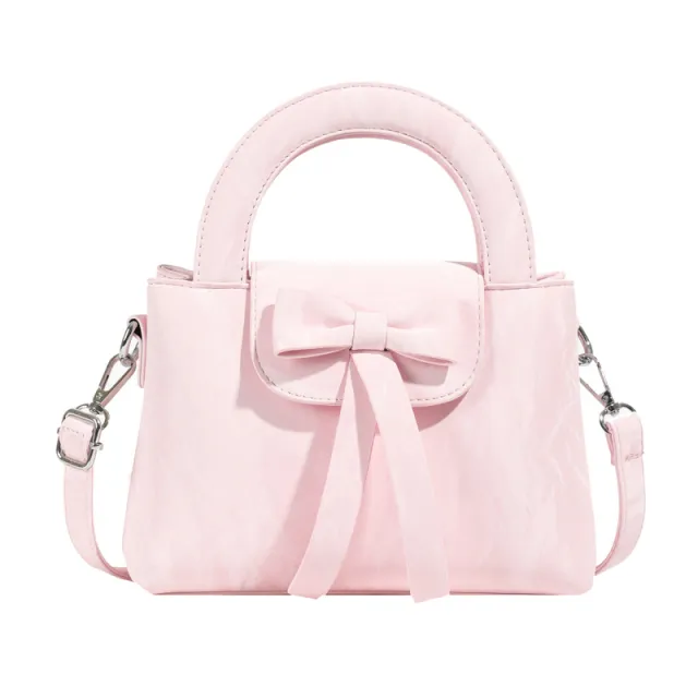Women's Fashion Bowknot Shoulder Bag Pink - Shop at LoveMi