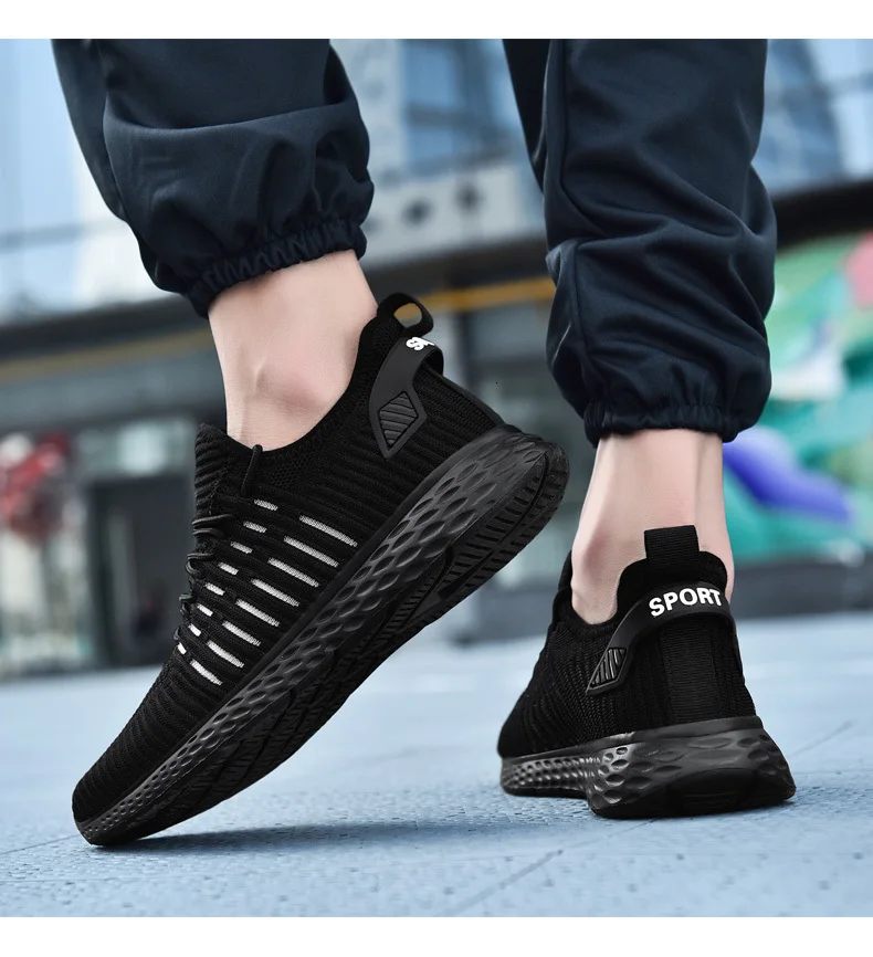 Title 12, Sneakers flying woven mesh casual running shoes