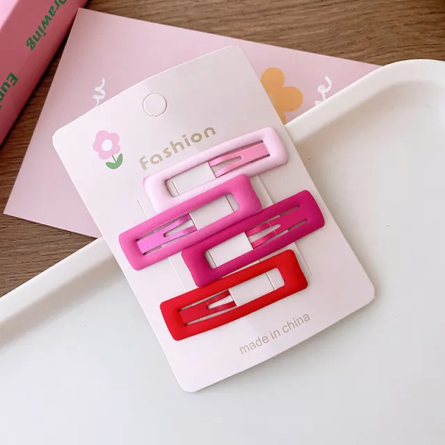 Sweet Rose Hollow Heart Five star Barrettes 2 Square - Shop at LoveMi