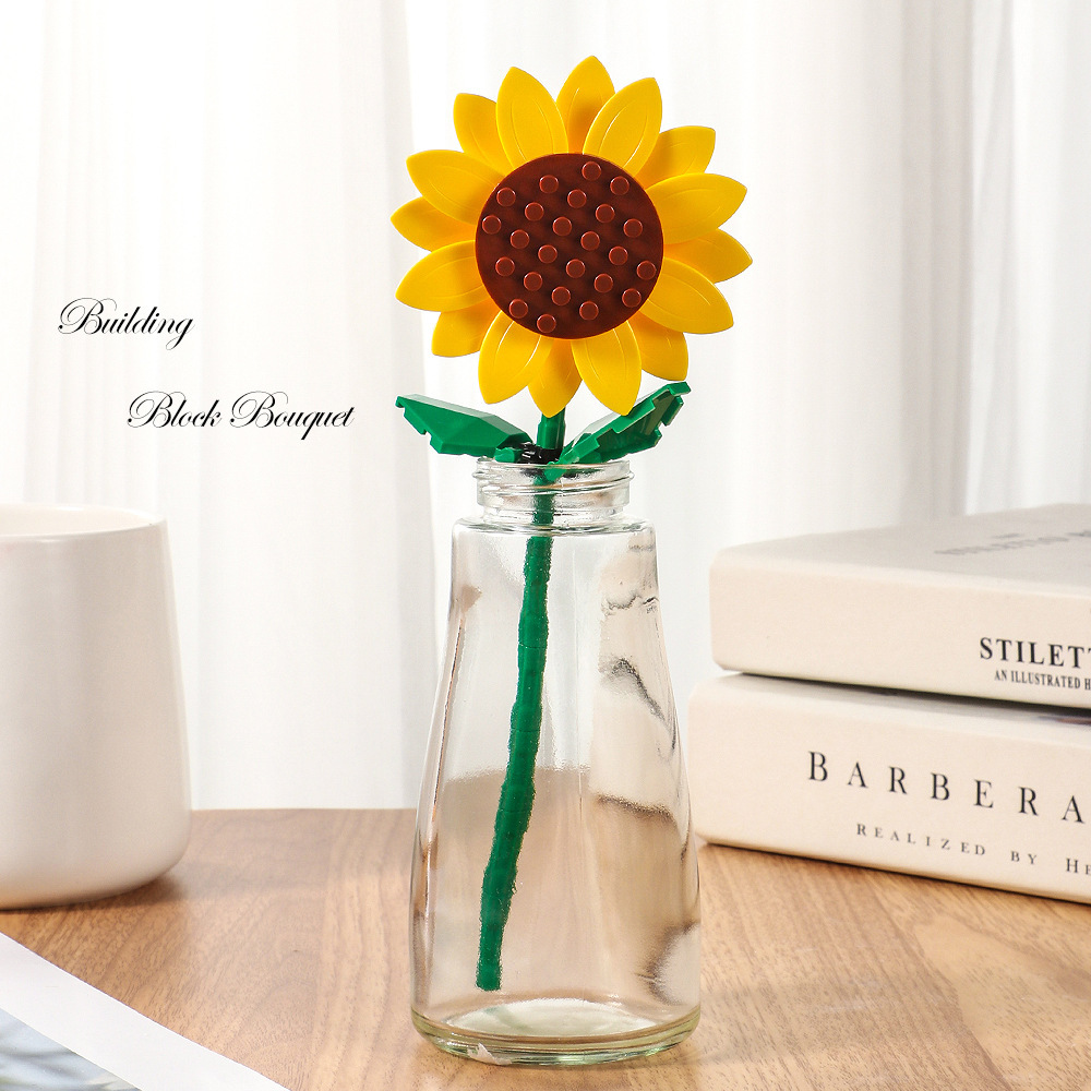 Preserved Flower Rose And Sunflower Desk Decoration