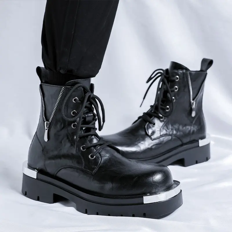 British-style Vintage Fashion Mens Side-zip Boots