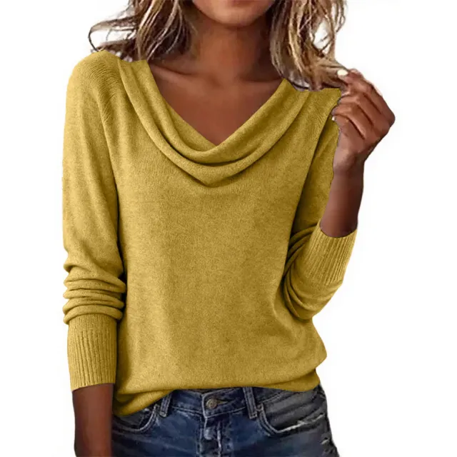 Women's Comfortable And Elegant Autumnwinter Sweater Yellow - Shop at LoveMi
