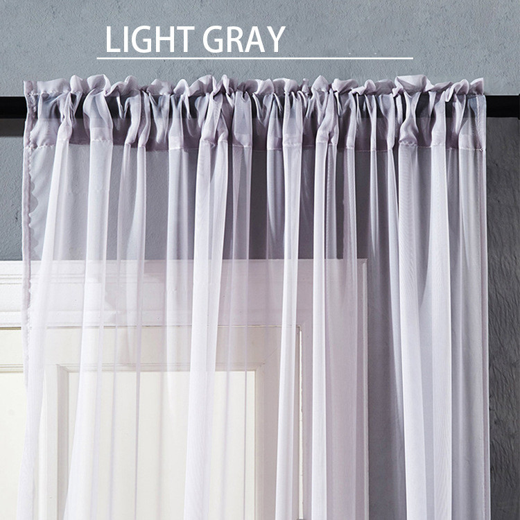 Factory Direct Sales Finished Window Screen Curtain Terylene Solid Color Window Screen Hot-selling - Image 12