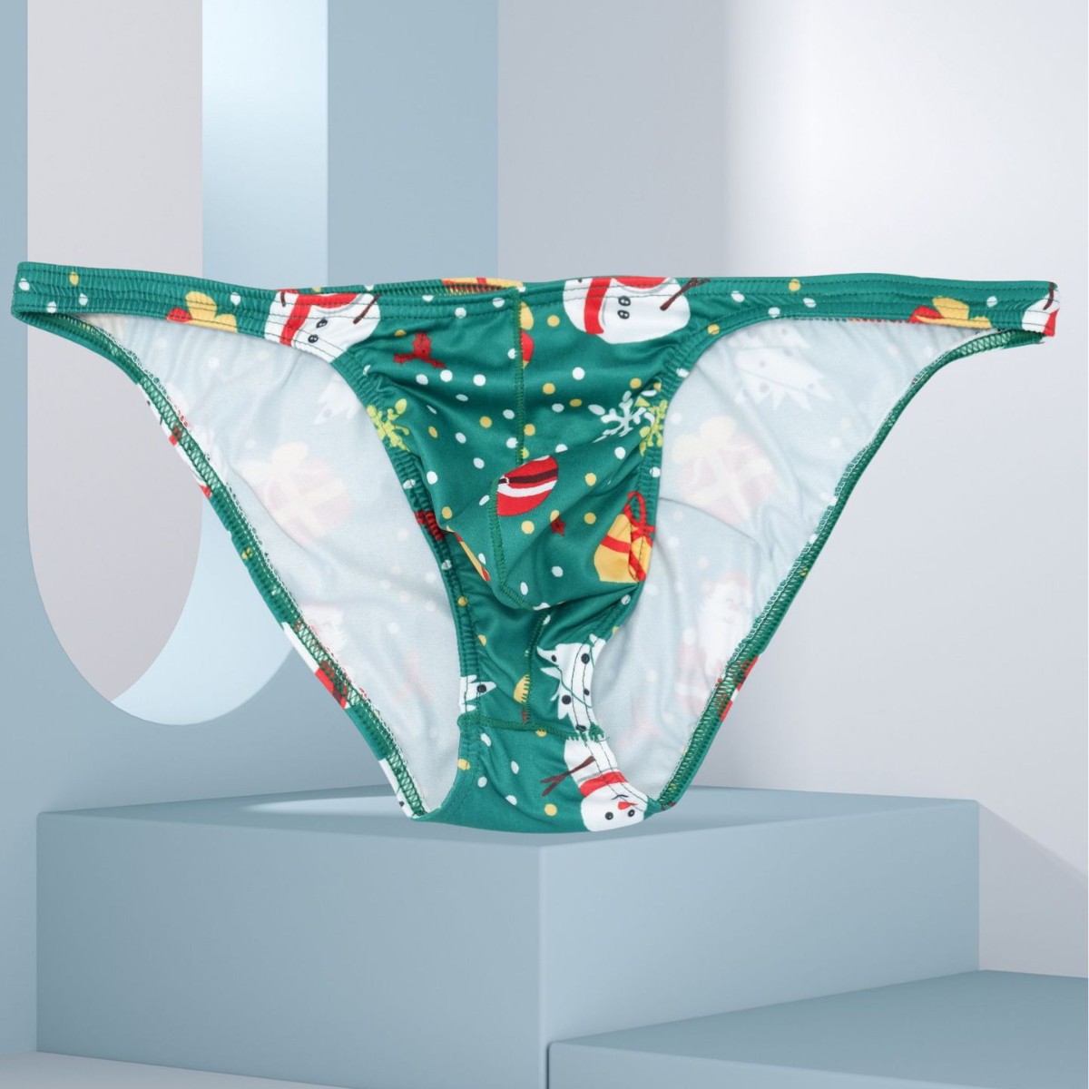 Men's Printed Breathable Underwear, Low Waist Triangle Pants