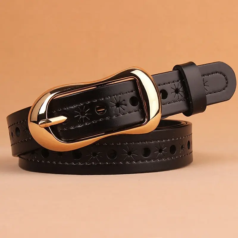 Womens Denim Soft Leather Belt
