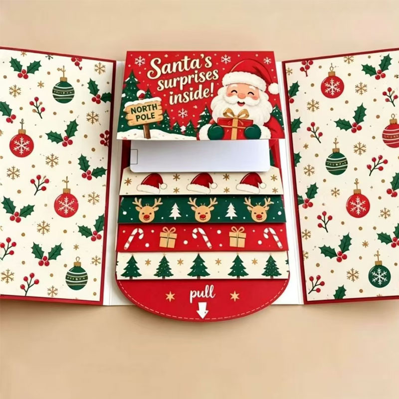 Handmade Waterfall Christmas Gift Card Booklet