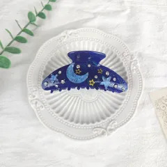 Oversized Star Moon Starry Sky Barrettes - A1 Sky Blue - View 1
