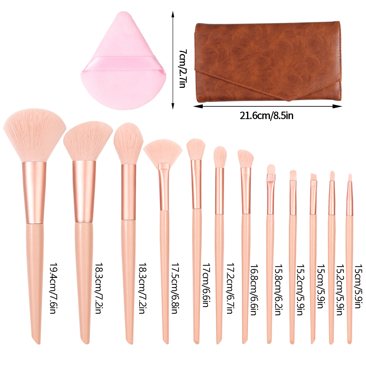 12 PCs Makeup Brush Set Soft Hair Beauty Tools 4