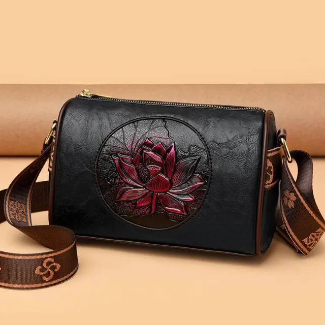 New Fashion Casual Ethnic Style Simple Large capacity Crossbody Bag Black - Shop at LoveMi