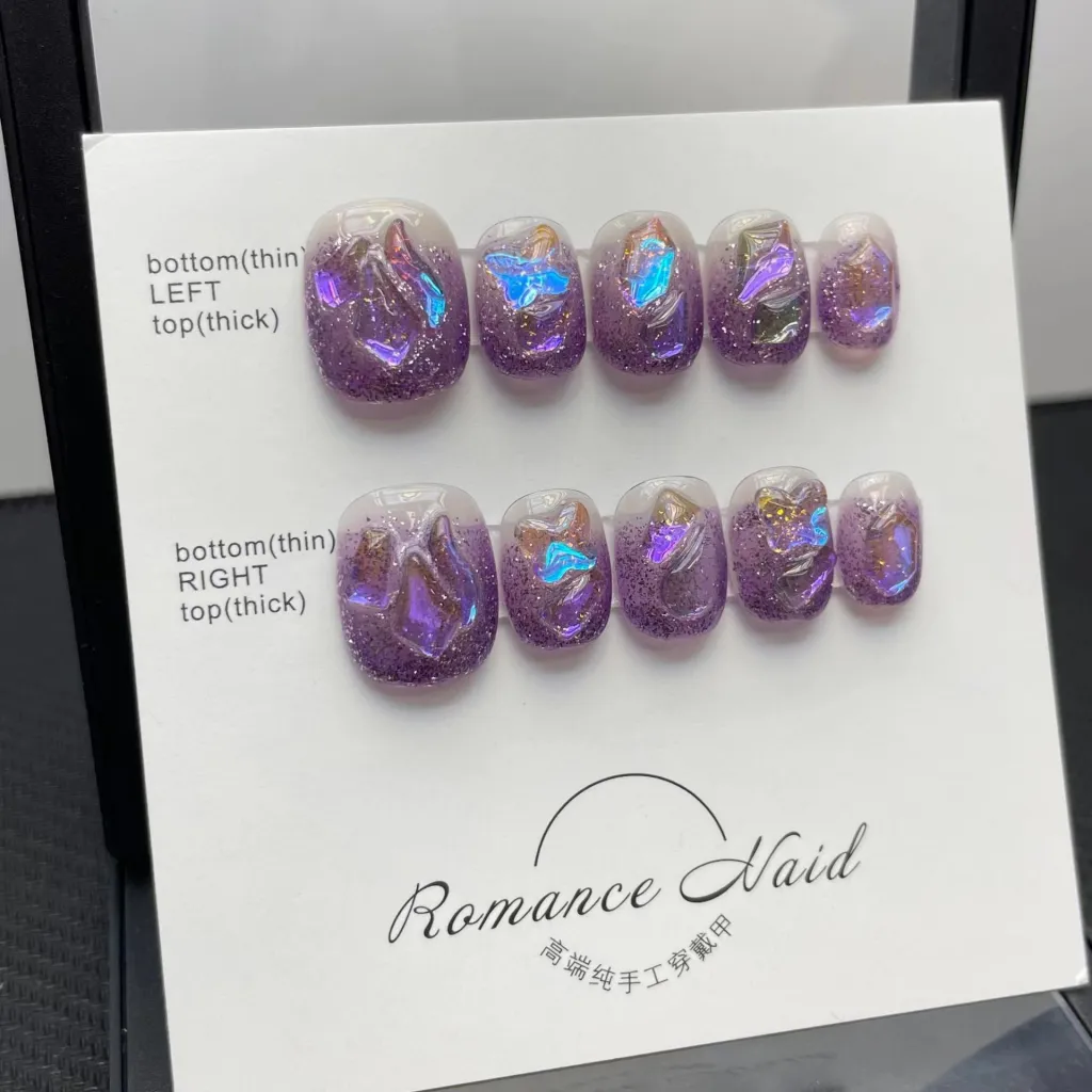 Hand-worn Armor Nail Sticker Nail Patch Warm Genie Series Ornament - 413 Short Round A