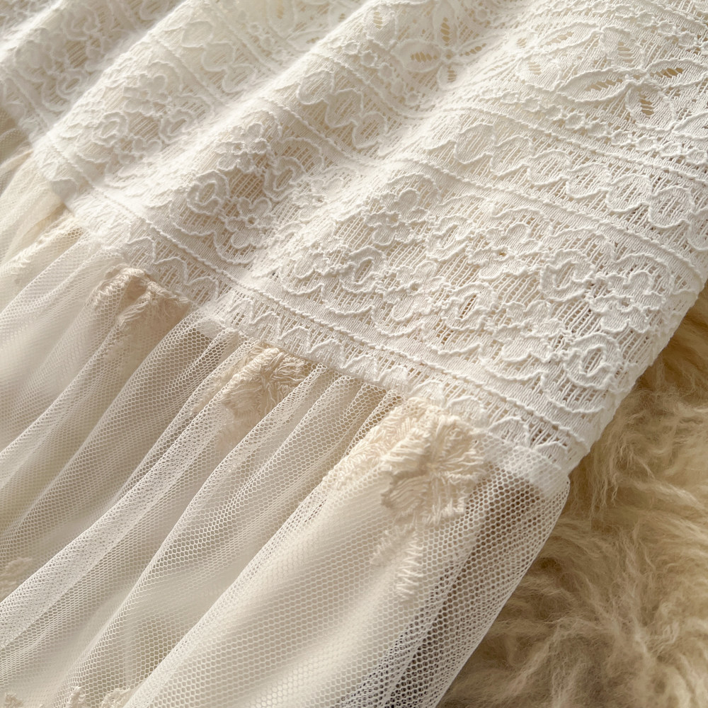 Women's Lace-Patchwork A-Line Skirt Image 4
