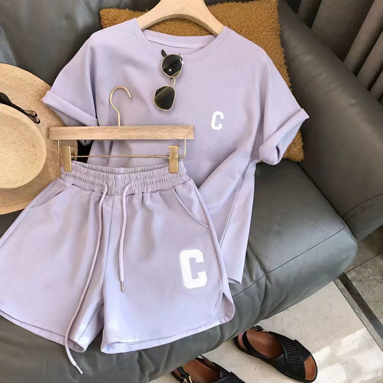 Casual Two-Piece Set With Sporty Letter Print