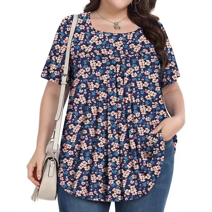 Casual Round-neck Short-sleeve Pullover T-shirt