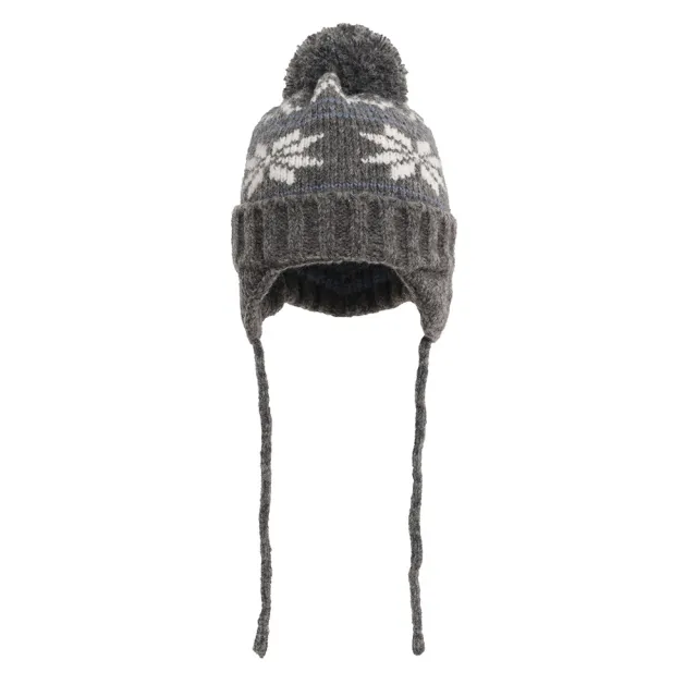 Autumn And Winter Christmas Fur Ball Snowflake Warm Hat Ear Protection Sweet Gray - Shop at LoveMi