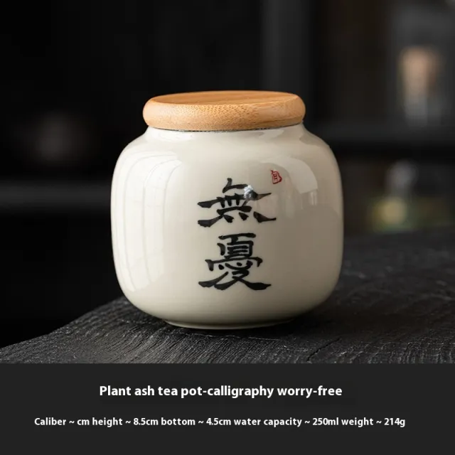 Tea Pot Ceramic Mini Grass And Wood Gray - Shop at LoveMi