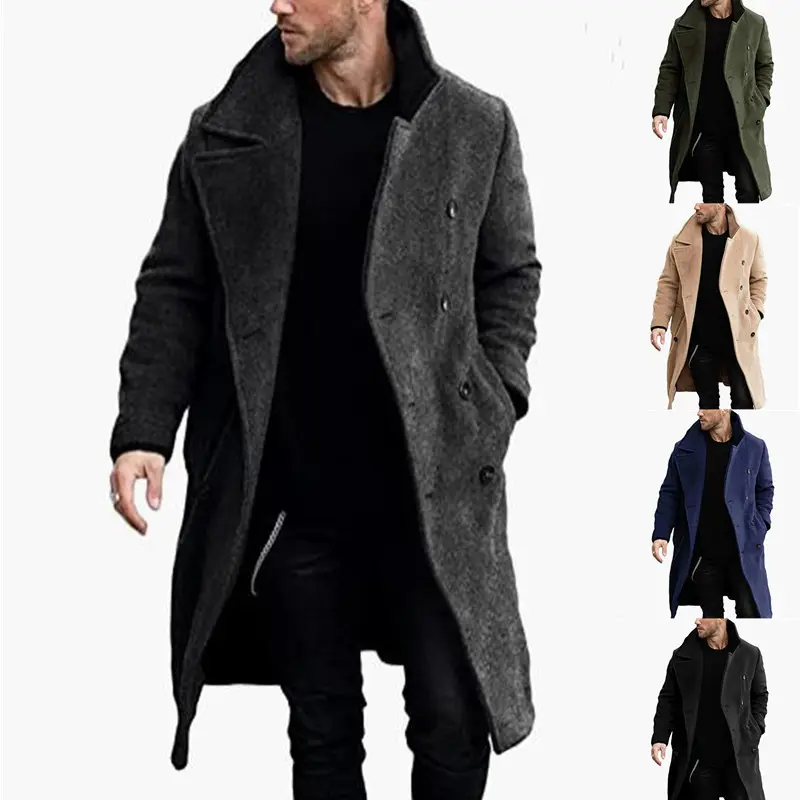Woolen Coat Men's Thickened