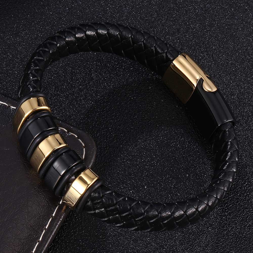 Bracelet Handmade Metal Leather Bangle Jewelry - Jewelry & Watches